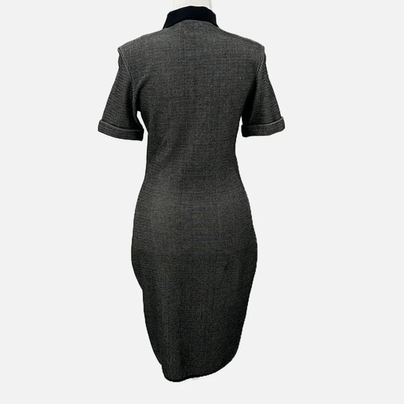 Mugler Vintage Knit Short Sleeve Fitted Cut Out Dress - Size Large - Picture 3 of 5